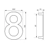 Chiffre 8 à visser, inox, H.100mm --Thirard Online