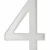 Chiffre 4 adhésif, inox, H.76mm --Thirard Clearance