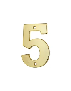 Chiffre 5, laiton, à visser, H.51mm, doré -^Thirard Outlet