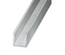 Cimaise aluminium brut 10 x 20 x 10 mm int 7 mm Ep. 1,5 mm, 2 m-CQFD Clearance
