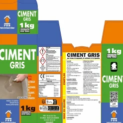 Ciment Gris Polyvalent 1kg - Finesse et Séchage Rapide - Maçonnerie, Réparation, Scellement et Jointoiement Intérieur/Extérieur^Prb New