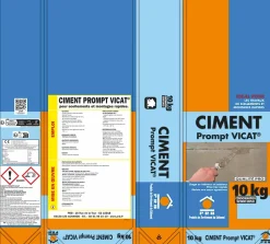 Ciment Prompt Naturel Vicat 10kg - Prise Ultra-Rapide, Haute Résistance Initiale - Idéal pour Réparations Express, Maçonnerie,^Prb Online