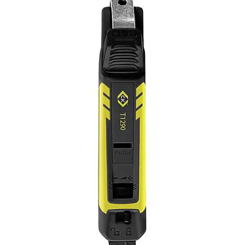 C.K T1290 couteau à dénuder pour câbles ronds et plats - lame acier, profondeur réglable, 4 branches-V33 New