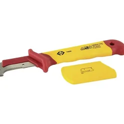 C.K T0990 Couteau à dénuder VDE 205 mm, lame inox crochue, poignée bi-matière-V33 Online