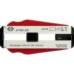 C.K T3756 Dénudeur compact pour fils PVC et PTFE 0,25 mm - butée réglable, lames trempées^V33 Clearance