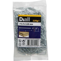 Clous à tête bombée en acier zingués 1,3x18 - 125g-Diall Online