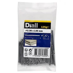 Clous à tête d'homme ronde en acier galvanisé 2,36x40 - 125g-Diall Hot