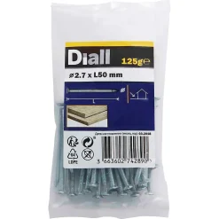 Clous à tête plate en acier galvanisé 2,7x50 - 125g^Diall Outlet