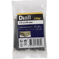 Clous à tête plate en acier 3x70 - 125g^Diall Hot