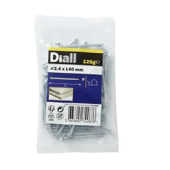 Clous à tête plate en acier galvanisé 2,4x40 - 125g^Diall Best