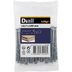 Clous à tête plate en acier galvanisé 2,7x60 - 125g^Diall Sale