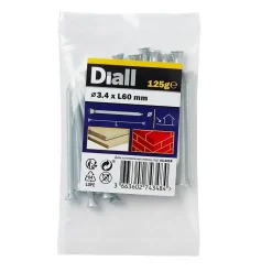 Clous de maçon en acier galvanisé 3,4x60 - 125g^Diall Best