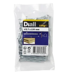 Clous torsadés en acier galvanisé 2,7x50 - 125g-Diall Clearance