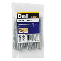 Clous torsadés en acier galvanisé 3,4x70 - 125g-Diall Clearance