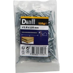 Clous torsadés en acier galvanisé 1,8x25 - 125g-Diall