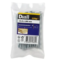 Clous torsadés en acier galvanisé 3,4x80 - 125g-Diall Online