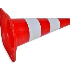 Cône de signalisation réfléchissant 10 pcs 50 cm Rouge et blanc^Vidaxl Best