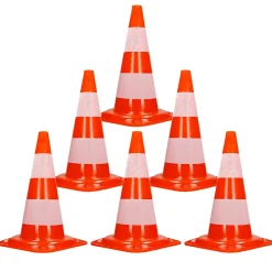 Cône de signalisation routière cône de chantier orange blanc 47 cm 6 pièces^ECD Germany Sale