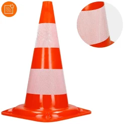 Cône de signalisation routière cône de chantier orange blanc 47 cm 12 pièces-ECD Germany Sale