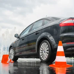 Cônes de signalisation routière cône de chantier orange blanc 47 cm 3 pièces-ECD Germany Sale