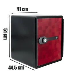 Coffre fort ignifuge 40L Anti feu 1H Electronique a code fixation sol FS-FM40 Reskal Couleur - Rouge-Autres Outlet