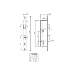 Coffre monopoint à larder 7/36 entraxe 85mm sans gâche - - F107360100^Metalux Outlet