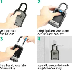 Coffre-fort à clés. Modèle de base avec cadenas. Gris^Ironguard Outlet