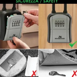 Coffre-fort à clés. Modèle de base avec cadenas. Gris^Ironguard Outlet