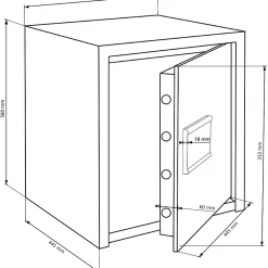 Coffre-fort M 540 S - 51 L-Burg-Wachter Discount