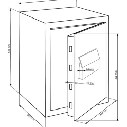 Coffre-fort MT 660 K - 45,3 L-Burg-Wachter Discount