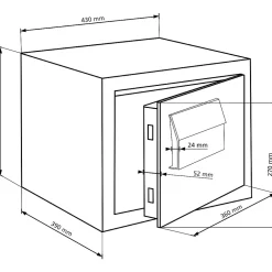 Coffre-fort MT 640 K - Petit format 25,8L-Burg-Wachter Outlet