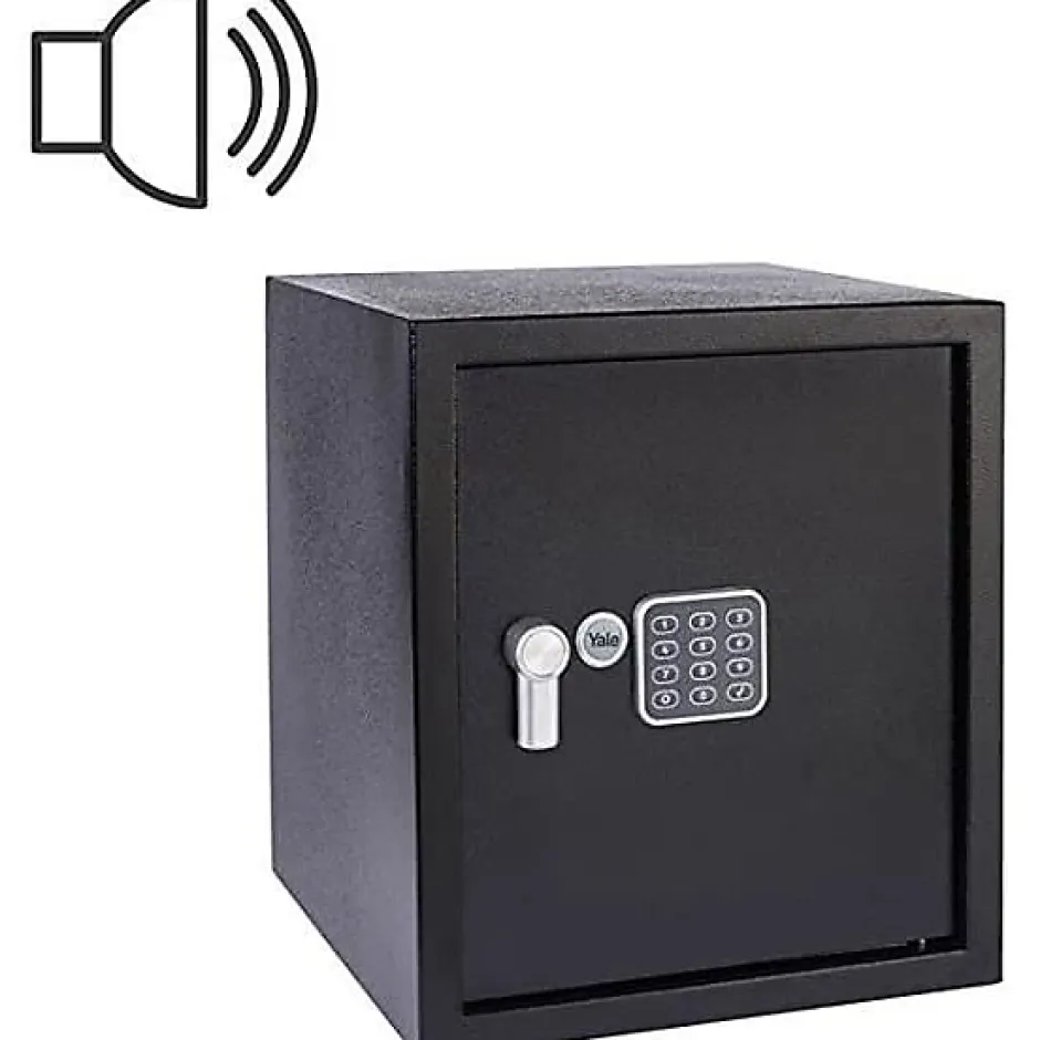 Coffre-fort electronique YEC/390/DB2 40L silver metal-Yale Best