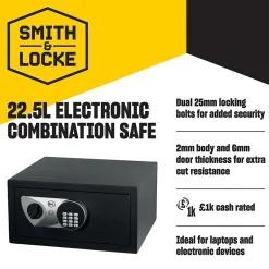 Coffre-fort électrique - 22,5L^Smith & Locke Discount