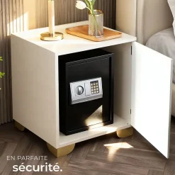 Coffre-fort électronique en acier 50 x 35 x 34,5 cm fer noir-Tectake