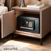 Coffre-fort électronique en fer 20 x 31 x 22 cm noir-Tectake Discount