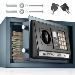 Coffre-fort électronique en fer 20 x 31 x 22 cm noir-Tectake Discount