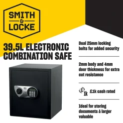 Coffre-fort électronique - 39.5L 2-6MM S L^Smith & Locke Discount