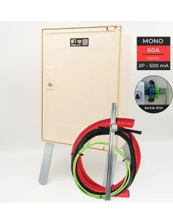 Coffret Complet 3 Mètres 12 Kw "souterrain" Avec Bornier Ip2x-Carré Rouge Clearance