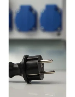 Coffret de chantier monophasé avec arrêt d'urgence-Carré Rouge