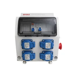 Coffret de Chantier Monophasé 230V - 4 Prises NF 2P+T - 16A - 9 Modules - Coffret Électrique sans câble^Atole Best