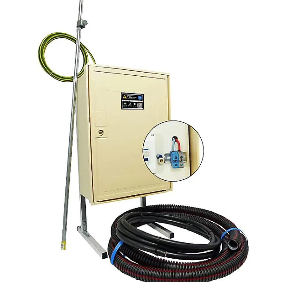 Coffret de chantier monophasé 12 kW - pack complet raccordement souterrain 3 mètres conforme ENEDIS avec bornier IP2X^Tecko New