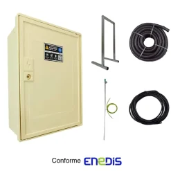 Coffret de chantier triphasé 6/18 kW - pack complet raccordement AIR 15m avec prises 32A 16A conforme ENEDIS^Tecko Discount