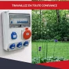 Coffret de Chantier Triphasé 440V - 4P+N+T - IP44 IK08 - 32A - Coffret Électrique^Atole Discount