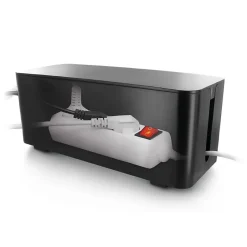 Coffret de rangement câbles et multiprises taille moyenne noir^Lifebox Online