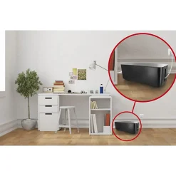 Coffret de rangement câbles et multiprises grande taille noir-Lifebox