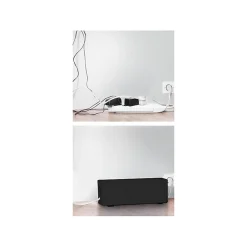Coffret de rangement câbles et multiprises grande taille noir-Lifebox