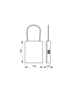 Coffret de sécurité à câble, fermeture par combinaison modifiable, 3 chiffres --Thirard Sale