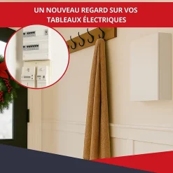Coffret d'habillage 13 modules en acier blanc pour tableaux éléctriques - H 920 x L 340 x P 140 mm - Réf. RCH400-Atole New