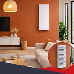 Coffret d'habillage 18 modules en acier blanc pour tableaux éléctriques - H 1170 x L 450 x P 140 mm - Réf. RCHM186^Atole Discount