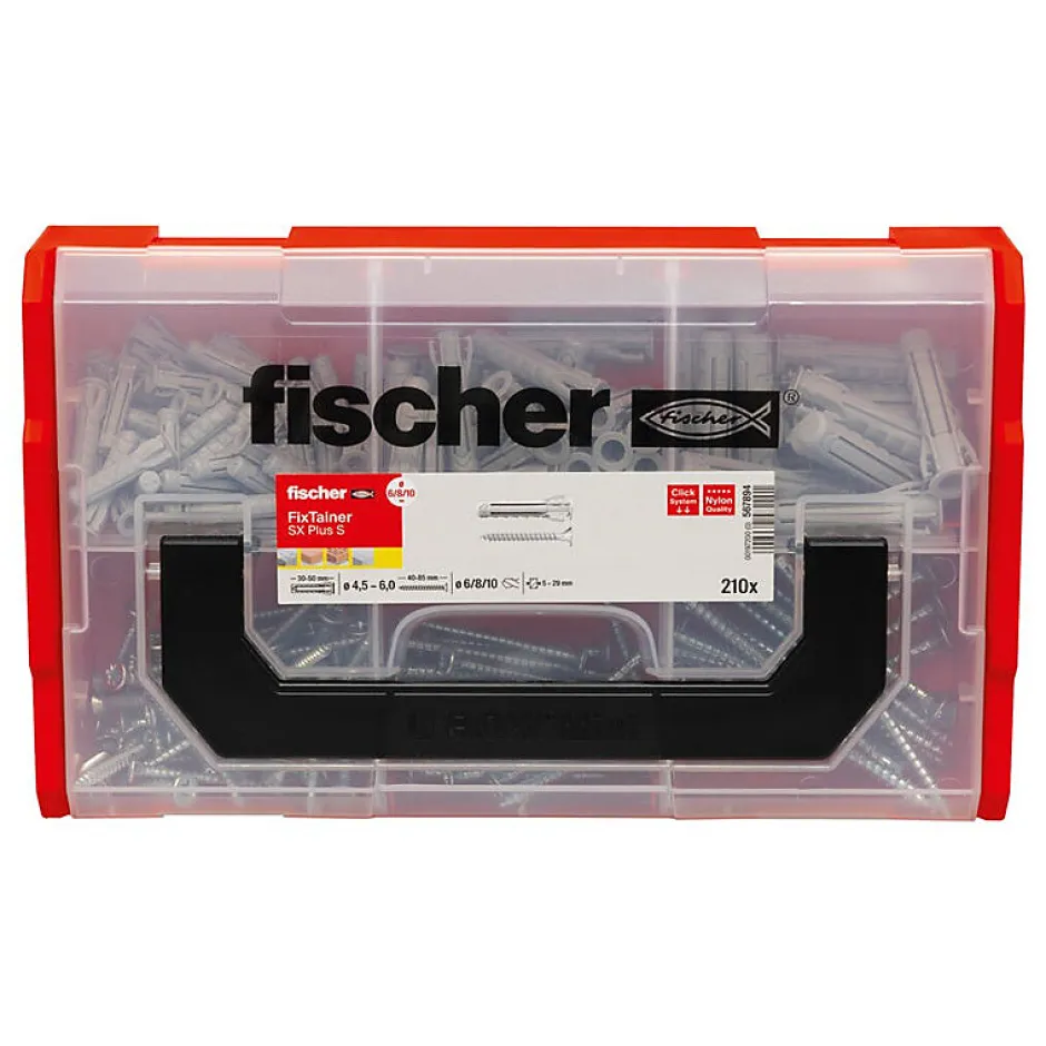 Coffret Fixtainer Chevilles Sx Plus 6,8 / 10 Avec Vis 567894^Fischer Outlet